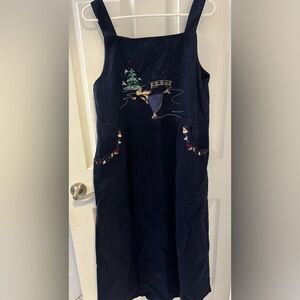 Christopher & Banks Vintage Dress With‎ Winter/ Christmas Theme Accents